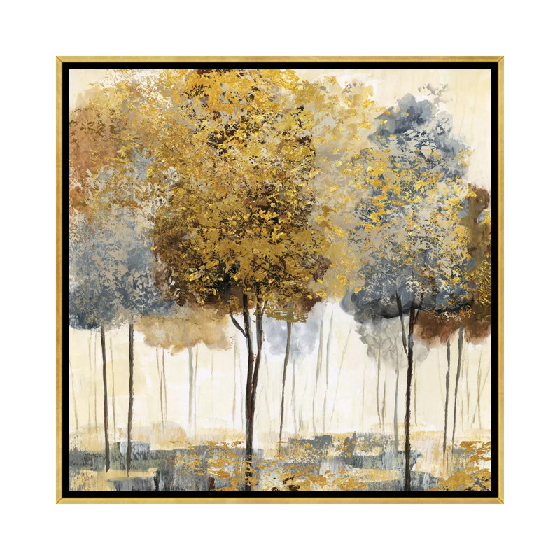 Framed - Metallic Forest II By Nan - Light Brown
